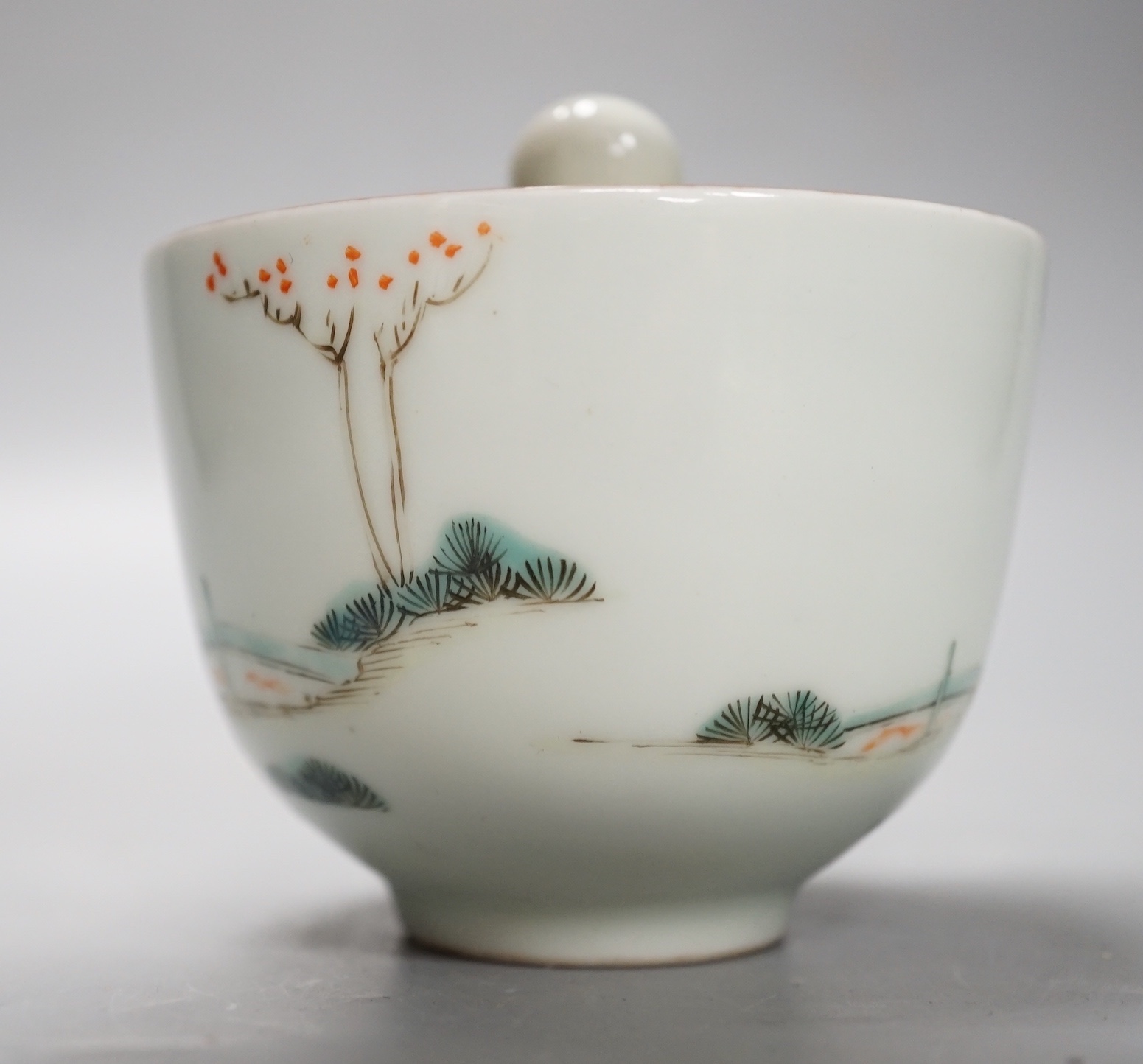 A Chinese famille rose puzzle cup, 8cm high